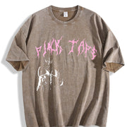Pink Tape Spider Vintage Washed T-Shirt in Brown