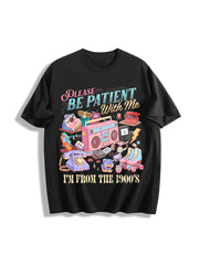 90s Throwback 90s Country Cotton T-Shirt in Black