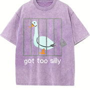 Silly Goose Got Too Silly For Him For Her vintage washed oversized T-shirt in Purple
