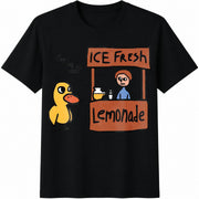 Got Any Grapes / the Duck Song / Duck / Ice Fresh Lemonade Cotton T-Shirt in Black