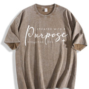 That Has Been a Purpose-driven Scripture Vintage Washed T-Shirt in Brown