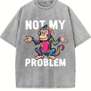 Thick Retro Vintage Washed T-Shirt in Gray