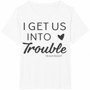 Custom Best Friends Cotton T-Shirt in White