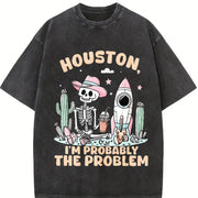 I Might Be the Problem Vintage Washed T-Shirt in Black