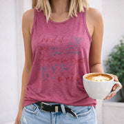 Land of the Free Because of the Brave Png Women's Color Cotton Tank Top in Red