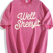 Well Sheeyit Vulgar Crude vintage washed oversized T-shirt in Red