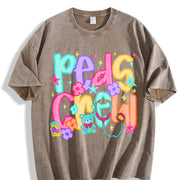 Cute Pediatric Crew for Pediatric Nurse Vintage Washed T-Shirt in Brown