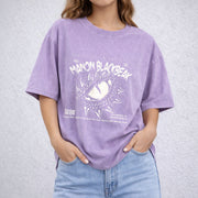 Manon Blackbeak vintage washed oversized T-shirt in Purple