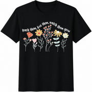 Teach Them Love Them Watch Them Grow Cotton T-Shirt in Black