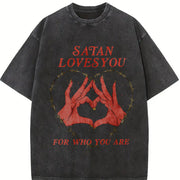 Stylish a Striking. For. for Ladies Vintage Washed T-Shirt in Black