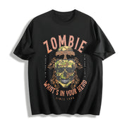 Retro Music Rock Band Cotton T-Shirt in Black