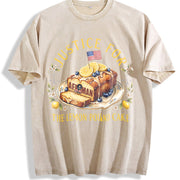 Justice for Lemon Pound Cake Vintage Washed T-Shirt in Beige