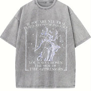 If You Are Neutral in Situations of Injustice Vintage Washed T-Shirt in Gray