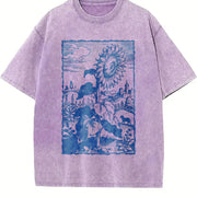 Sunflower Medieval Vintage Washed T-Shirt in Purple