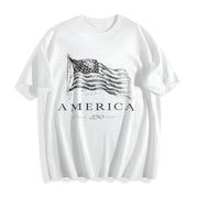 250th America Anniversary Cotton T-Shirt in White