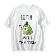 Rizz Em with the Tism Cotton T-Shirt in White