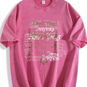 Y2K Retro Dark Gothic Vintage Washed T-Shirt in Red
