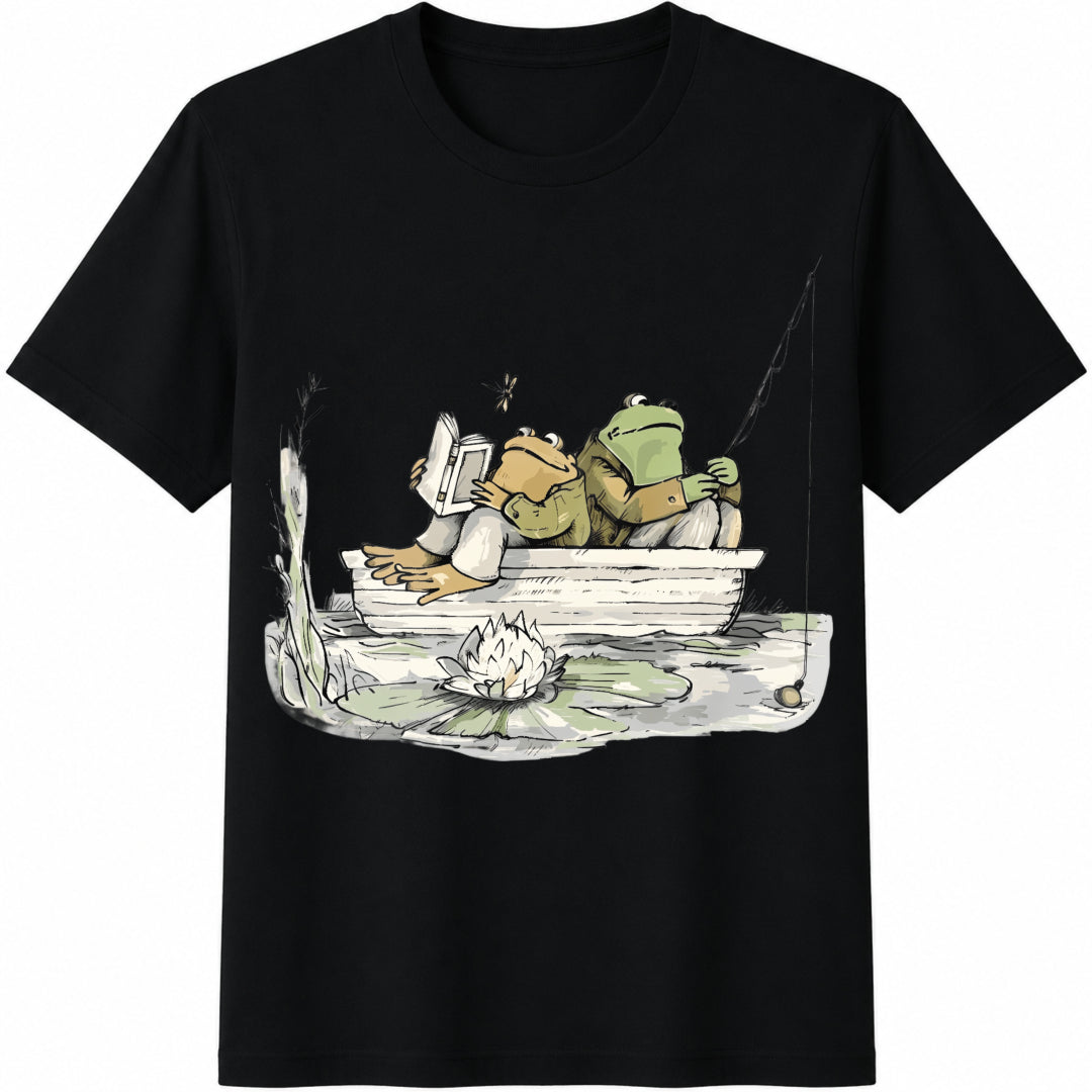 Frog 90s Retro Toad Cotton T-Shirt in Black