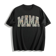 Hunting Mama Camo Western Cotton T-Shirt in Black