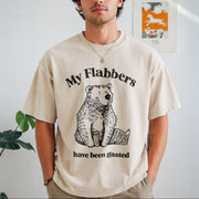 Flabbergasted Bear Vintage Washed T-Shirt in Beige