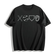 Baseball Tis the Season Baseball Mom Baseball Game Day Cotton T-Shirt in Black