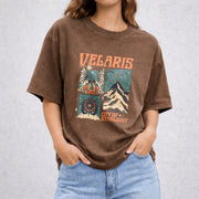Velaris City of Starlight Acotar vintage washed oversized T-shirt in Brown