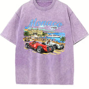 Monaco 1938 Racing Vintage Washed T-Shirt in Purple
