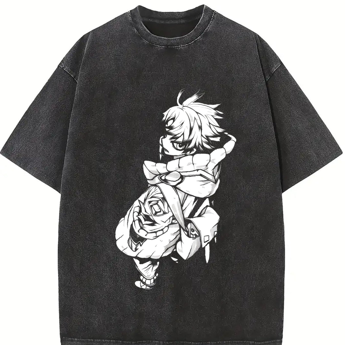 Rudo Gachiakuta – Anime Heavy for Fans 2025 vintage washed oversized T-shirt in Black