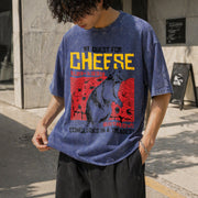 My Quest for Cheese Vintage Washed T-Shirt in Blue