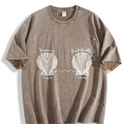 Custom Beach Bachelorette Vintage Washed T-Shirt in Brown