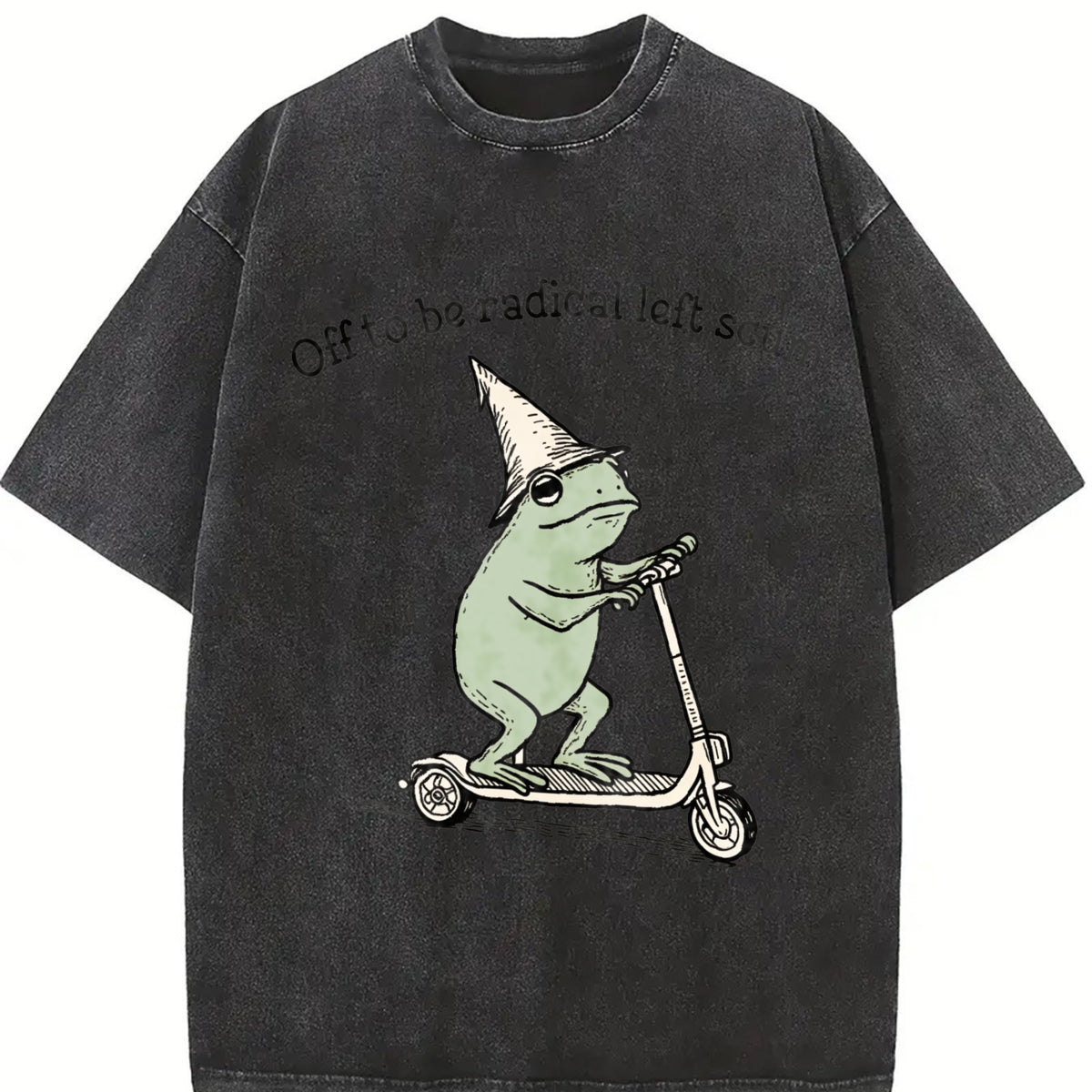 Fuc k Ice FDT Anti ICE Frog and Batik vintage washed oversized T-shirt in Black