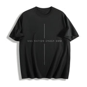 One Nation Under God Cotton T-Shirt in Black