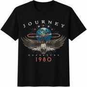 Journey Departures 1980 Cotton T-Shirt in Black