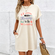 Elegant Long Dress- and Home and Outing Dress Cotton T-Shirt in White