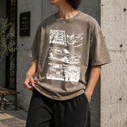 Toyota Supra JDM Vintage Washed T-Shirt in Brown