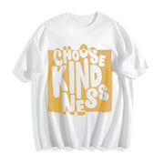 Choose Kindness Statement Cotton T-Shirt in White