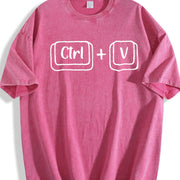 Copy Paste Matching Vintage Washed T-Shirt in Red