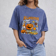 Halloweentown Est 1998 vintage washed oversized T-shirt in Blue