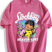 Stockholm Heaven Sent Vintage Washed T-Shirt in Red