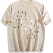 Punk Raccoon ® Retro Y2k Punker Raccoon Vintage Washed T-Shirt in Beige