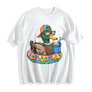 Vibes Duck Lover Cotton T-Shirt in White