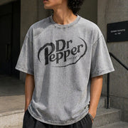 Dr Pepper Est. 1885 Vintage Washed T-Shirt in Gray