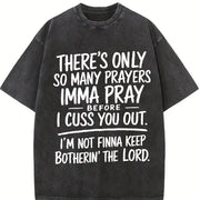Street Style Holiday with Prayers and Cursing Relaxed Fit vintage washed oversized T-shirt in Black