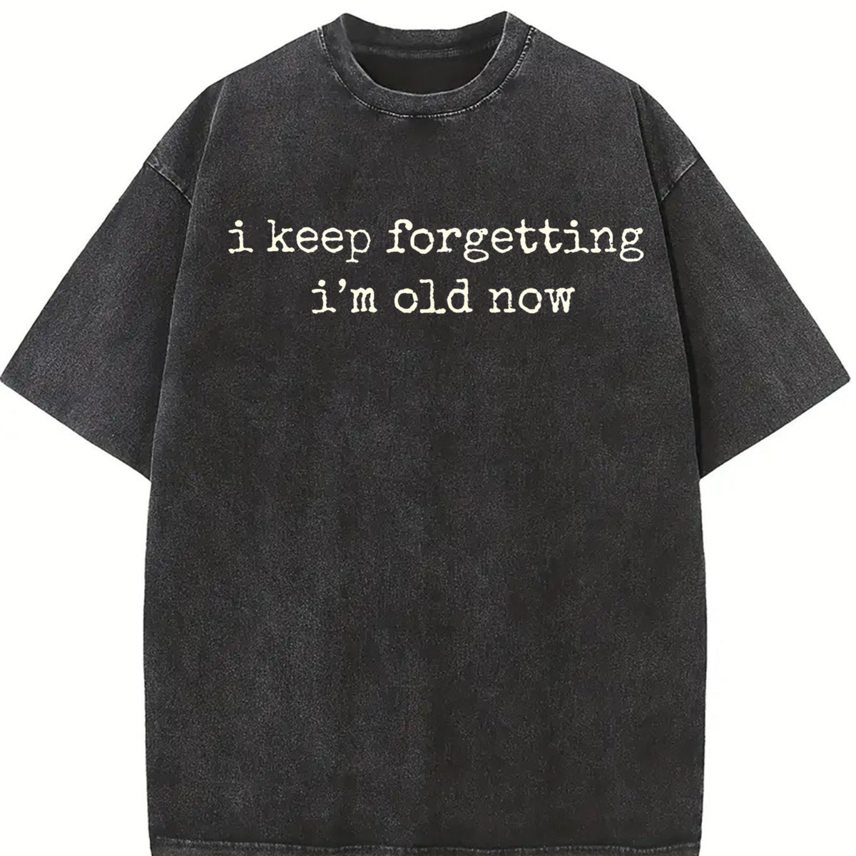 Boomer Gen X Vintage Washed T-Shirt in Black