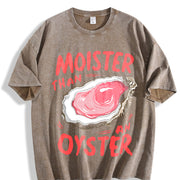 Moister Than an Oyster Vintage Washed T-Shirt in Brown
