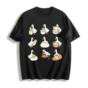 Goose Sourdough Baking Cotton T-Shirt in Black