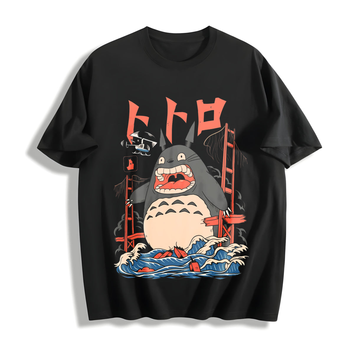 My Neighbor Totoro Cotton T-Shirt in Black