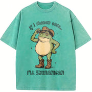 If I Shenan Once I'll Shenanigan vintage washed oversized T-shirt in Blue