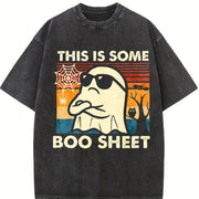 This Is Some Boo Sheet Ghost vintage washed oversized T-shirt in Black