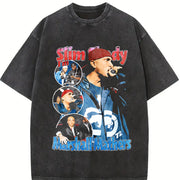 Slim Shady Marshall Mathers Vintage Washed T-Shirt in Black